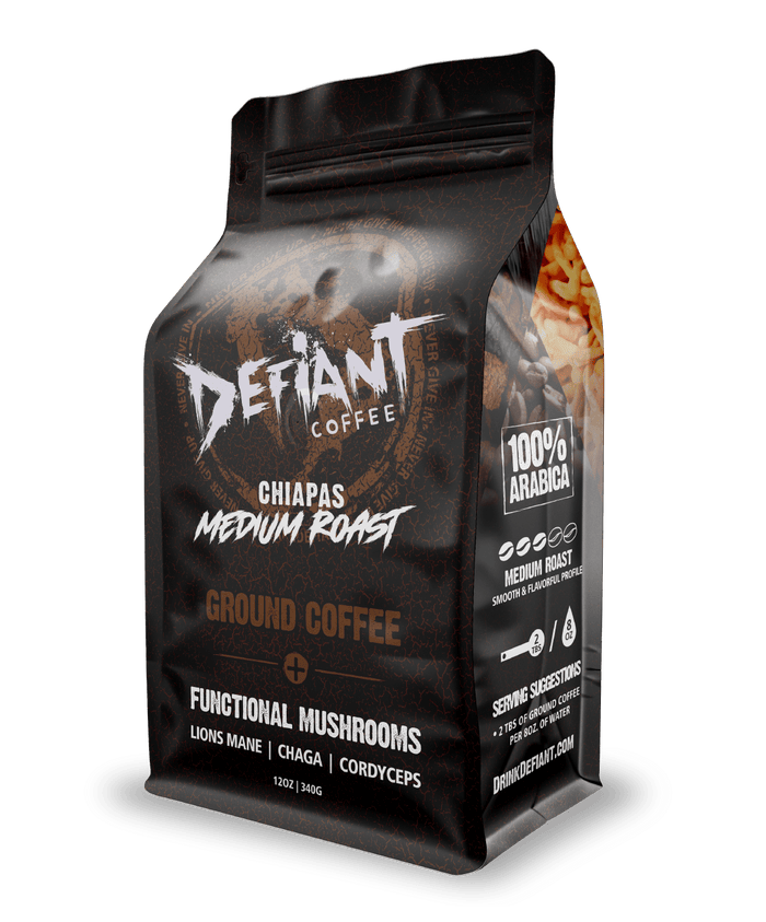 Chiapas Medium Roast Ground Coffee with Functional Mushrooms Chiapas Medium Roast Ground Coffee with Functional Mushrooms